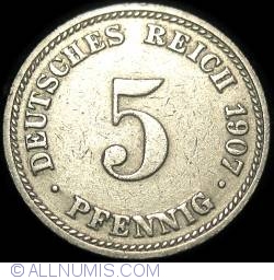 Image #1 of 5 Pfennig 1907 D