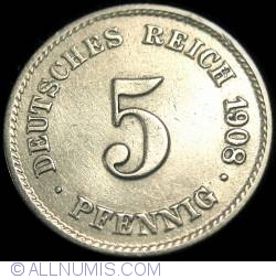 5 Pfennig 1908 G