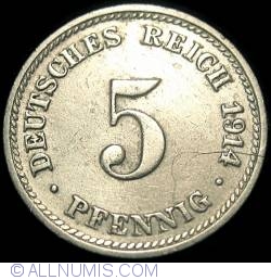 Image #1 of 5 Pfennig 1914 D