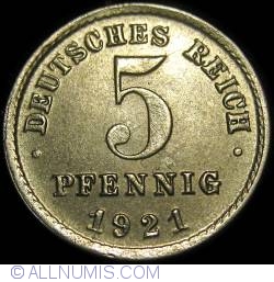 5 Pfennig 1921 E