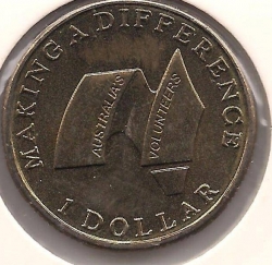 1 Dolar 2003 B - Logo-ul Voluntarilor Australiei