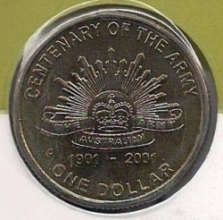 1 Dollar 2001 - Army Centennial