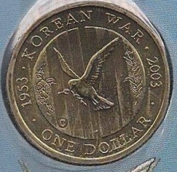1 Dolar 2003 C - Aniversarea de 50 ani de la terminarea razboiului Korean