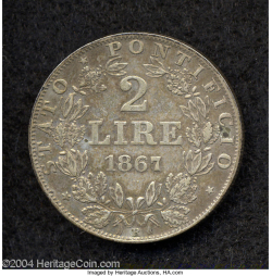 2 Lire 1867 (XXIIR)