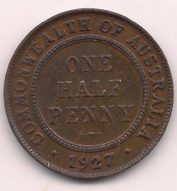 Image #1 of 1/2 Penny 1927