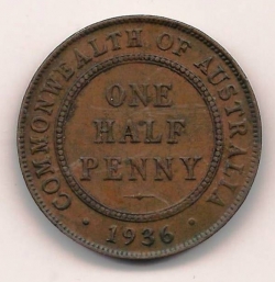 1/2 Penny 1936