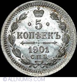 Image #1 of 5 Kopeks 1901 ФЗ