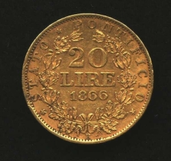Image #1 of 20 Lire 1866 (XXIR)