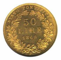 Image #1 of 50 Lire 1868 (XXIIR)