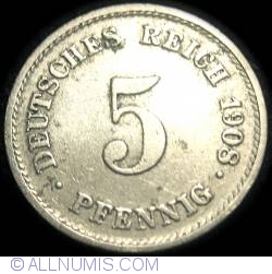 5 Pfennig 1908 E
