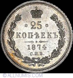 Image #1 of 25 Kopeks 1874