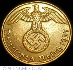 Image #2 of 1 Reichspfennig 1937 G