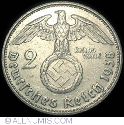 2 Reichsmark 1938 G - Paul von Hindenburg
