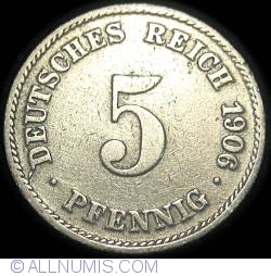 Image #1 of 5 Pfennig 1906 J