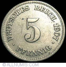 Image #1 of 5 Pfennig 1907 J