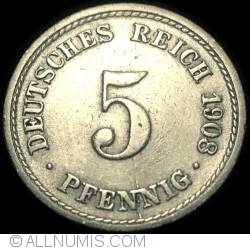 Image #1 of 5 Pfennig 1908 F