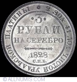 3 Ruble 1828 СПБ