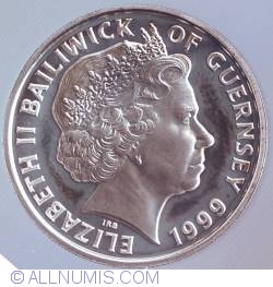 Image #2 of 1 Pound 1999 - Queen Elizabeth - The Queen Mother