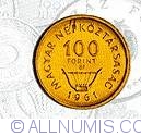 100 Forint 1961 - 150 de ani de la nasterea muzicianului Ferenc Liszt