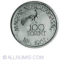 100 Forint 1967 - 85 de ani de la nasterea compozitorului Zoltan Kodaly