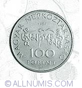 Image #1 of 100 Forint 1984 - 200 de ani de la nasterea lui Sandor Koroslcsoma