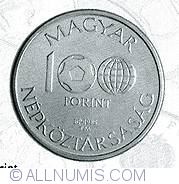 Image #1 of 100 Forint 1985 - World Football Championship 1986 - Mexico - God of Rain