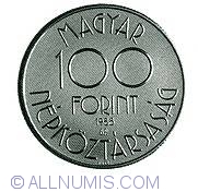 Image #1 of 100 Forint 1988 - Cupele Mondiale de Fotbal  - Italia 1990