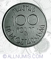Image #1 of 100 Forint 1989 - Cupa Mondiala de Fotbal  - Italia 1990