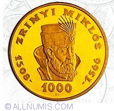 Image #2 of 1000 Forint 1966 - 400 de ani de la moartea lui Miklos Zrinyi