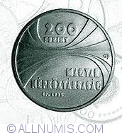 Image #1 of 200 Forint 1975 - 150 de ani de la infiintarea Academiei de Stiinta