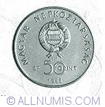 50 Forint 1988 - 25 de ani de la infiintarea Fundatiei animalelor salbatice