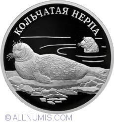 Image #2 of 1 Rouble 2007 - Ringed Seal