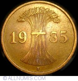 Image #2 of 1 Reichspfennig 1935 F