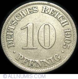 Image #1 of 10 Pfennig 1905 A