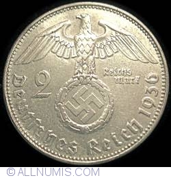 Image #1 of 2 Reichsmark 1936 D - Paul von Hindenburg