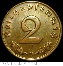 2 Reichspfennig 1937 D