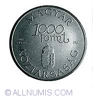 1000 Forint 1995 - Vechi Nave de pe Dunare - Hableany 1867