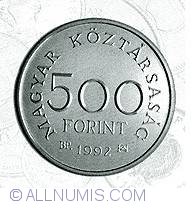 Image #1 of 500 Forint 1992 - Aniversarea de 650 ani de la moartea lui Charles Robert