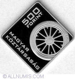 500 Forint 2005 - 100 de ani de la primul vehicul motorizat al Postei Maghiare