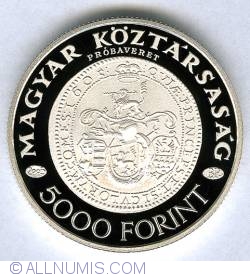 Image #1 of 5000 Forint 2005 - Design de moneda transilvaneana - Stefan Bocskai 1605