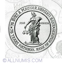 Image #2 of 75 Forint 1999 - 75th Anniversary - Hungarian National Bank