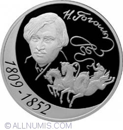 Image #2 of 3 Roubles 2009 - The Bicentennial Anniversary of the Birthday of N.V. Gogol