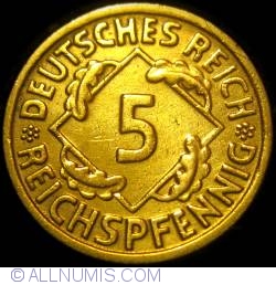 5 Reichspfennig 1935 F