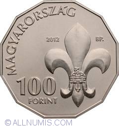 Image #1 of 100 Forint 2012 - 100th Anniversary of the Hungarian scout association
