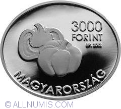 Image #1 of 3000 Forint 2012 -  Albert Szent-Gyorgyi - Premiul Nobel pentru Medicina in 1937