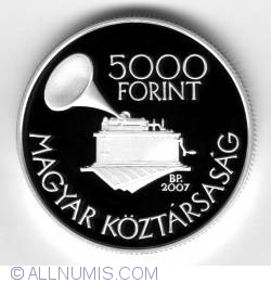 Image #1 of 5000 Forint 2007 - Aniversarea de 125 ani de la nasterea lui Zoltan Kodaly