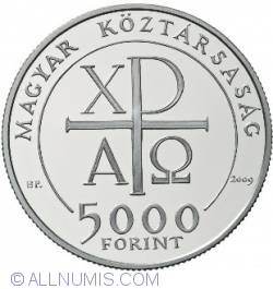 Image #1 of 5000 Forint 2009 - 500th Anniversary of birth of John Calvin