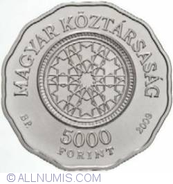 5000 Forint 2009 - Aniversarea de 150 ani a Sinagogii de pe strada Dohany