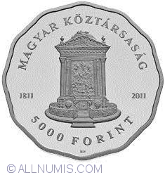 Image #1 of 5000 Forint 2011 - Biserica Evanghelica din Piata Deak