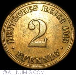 2 Pfennig 1913 D